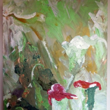 "4 Calla Lillies", 11"x14"x2", 2011