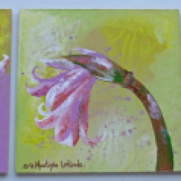 Triptych Naked Ladies, 2011. 9" x 18"